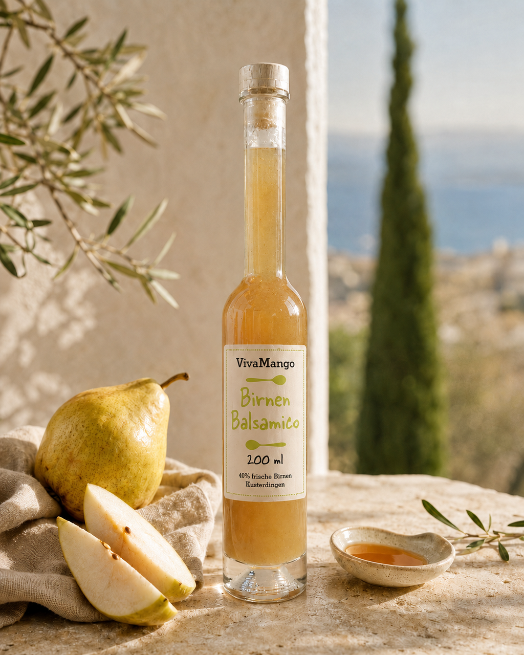 Lange elegante Flasche - Birne Balsamico Bild 1