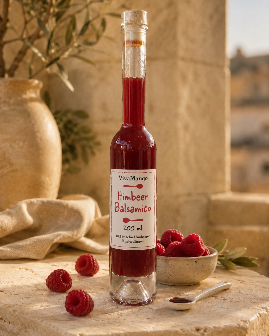 Lange elegante Flasche - Himbeere Balsamico Bild 1