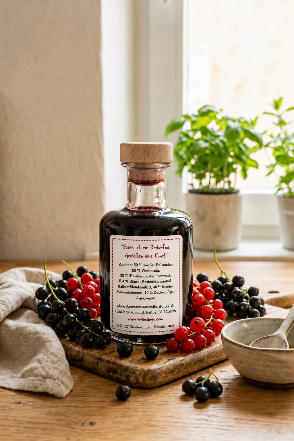 Klassische Flasche - Johannisbeere Balsamico Bild 2