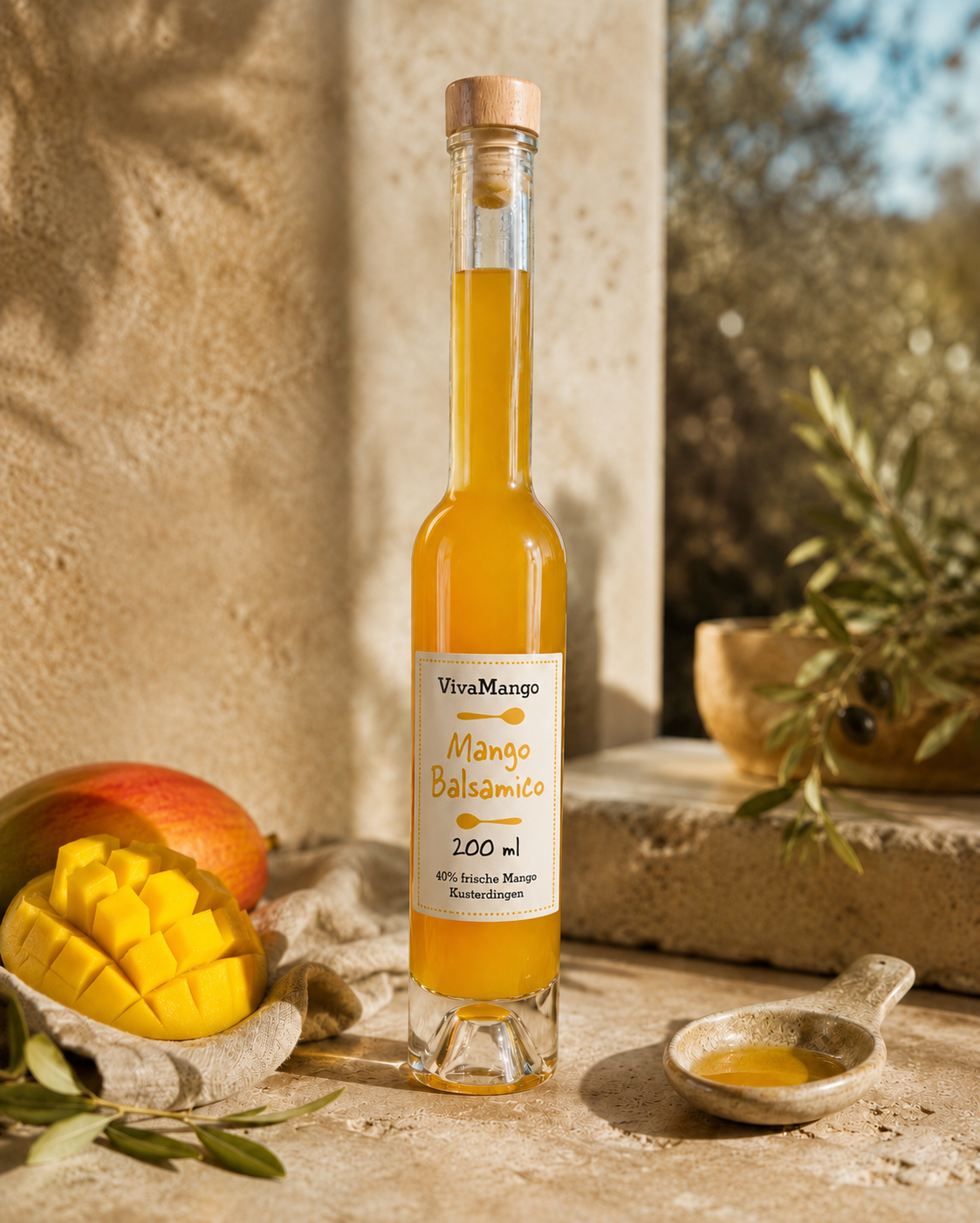 Lange elegante Flasche - Mango Balsamico Bild 1