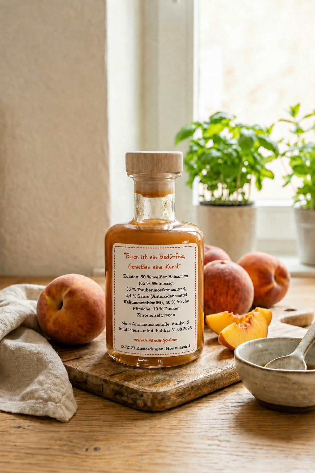 Klassische Flasche - Pfirsich Balsamico Bild 2
